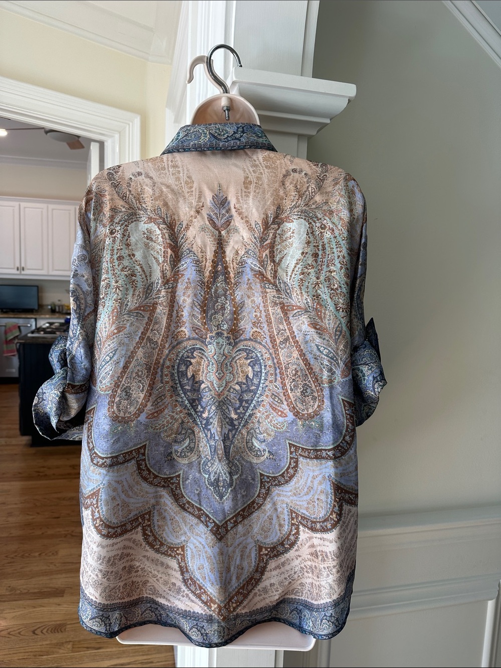 Zimmermann Wanderlust Paisley Silk Blouse  Sz 3, US 10 NWT - Picture 10 of 11